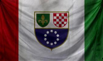 federação da bósnia e herzegovina acenando a bandeira. fundo para design patriótico e nacional foto