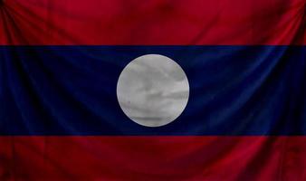 design de onda de bandeira do laos foto