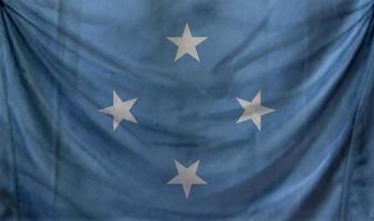 design de onda de bandeira da micronésia foto