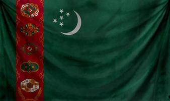 design de onda de bandeira do turquemenistão foto