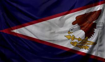 acenando a bandeira da samoa americana. fundo para design patriótico e nacional foto