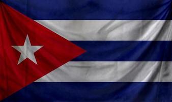 bandeira de cuba acenando. fundo para design patriótico e nacional foto