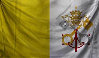 design de onda de bandeira da cidade do vaticano foto
