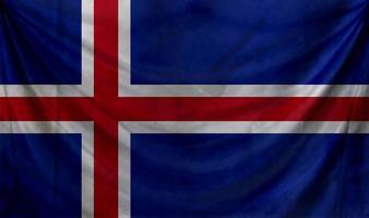 design de onda de bandeira da islândia foto