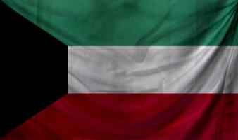 design de onda de bandeira do kuwait foto
