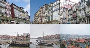 conjunto de vistas pitorescas da cidade do porto porto em portugal foto