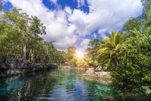 destino turístico do méxico, cenote casa tortuga perto de tulum e playa del carmen foto