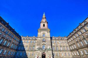 Palácio de christiansborg marco em copenhague foto