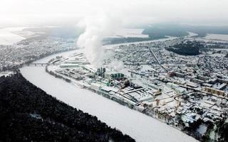 panorama da cidade de inverno foto