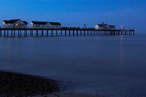 Southwold, Sufolk, Reino Unido, 2016. noite no Southwold Pier foto