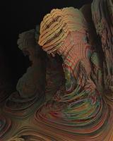 projeto abstrato do fractal gerado por computador. 3D alienígenas ilustração de um belo mandelbrot matemático infinito conjunto fractal. foto