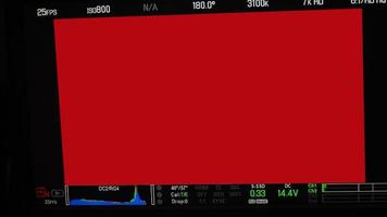 interface de gravação de vídeo. visor da câmera de gravação de produção vdo no monitor. foto