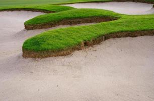 fundo de caixa de areia do campo de golfe foto