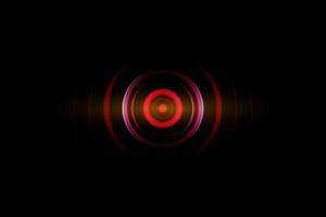 círculo abstrato com ondas sonoras oscilando, fundo de tecnologia foto