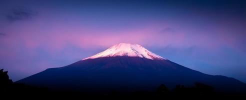 feche o monte fuji pela manhã. foto