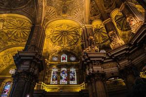 málaga, andaluzia, espanha, 2017 vista interior da catedral da encarnação foto