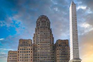 buffalo city hall, o prédio de 378 pés de altura é a sede do governo municipal, um dos maiores e mais altos prédios municipais dos estados unidos foto