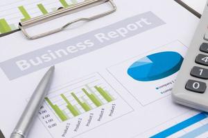 contabilidade financeira, relatório de negócios foto