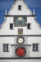 Rothenburg ob der Tauber, norte da Baviera, Alemanha, 2014 Torre do Relógio foto