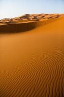belas dunas de areia no deserto do saara em marrocos. paisagem na África no deserto. foto