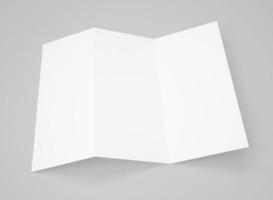 folheto de brochura com três dobras em branco foto