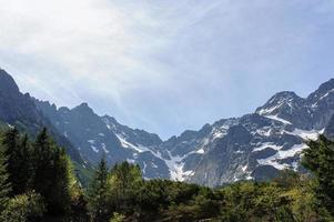 morskie oko lago olho do mar no parque nacional tatra perto da cidade de zakopane na polônia foto