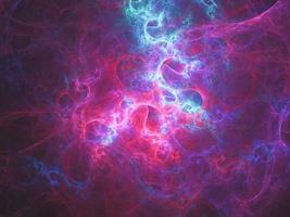 fundo abstrato arte fractal, sugestivo de astronomia e nebulosa. fractal gerado por computador ilustração arte nebulosa rosa azul galáxia foto