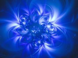 fundo abstrato arte fractal, sugestivo de astronomia e nebulosa. fractal gerado por computador ilustração arte nebulosa azul explodir foto