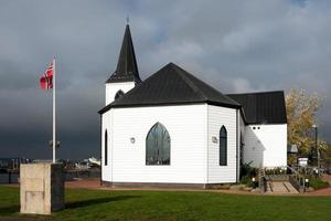 Cardiff, País de Gales, Reino Unido, 2014. ex-igreja norueguesa agora é um café foto