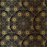 Golden Luxury Art Mandala Boho Seamless Pattern foto