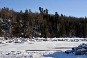 lago winnipeg no inverno foto