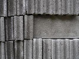bloco de concreto, tijolo de cimento, bloco para construção. foto
