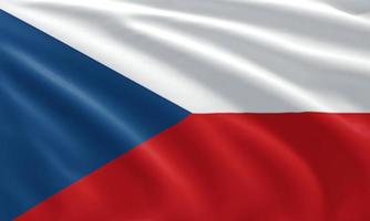 close-up acenando a bandeira da Tchequia foto