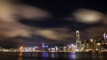 paisagem noturna de hong kong