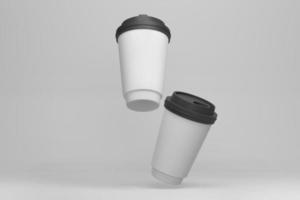 xícara de café de papel realista isolada foto