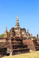 pagode em wat maha that, parque histórico de shukhothai, tailândia foto