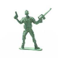 soldado de brinquedo isolado no fundo branco. foto
