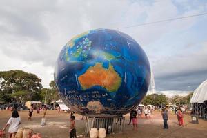 brasilia, df, brasil-12 de abril de 2022 indígenas de todo o brasil descem a brasilia, para o acampamento terra livre anual ou acampamento terra livre. foto