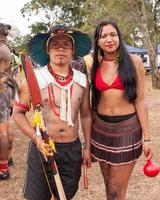 brasilia, df, brasil-13 de abril de 2022 indains indígenas de todo o brasil se reúnem em brasilia, para o acampamento terra livre anual ou acampamento terra livre. foto