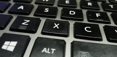 teclado de laptop super close-up photo foto