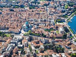 hdr vista aérea de como, itália foto