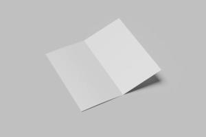 maquete de folheto de tamanho dl em branco foto