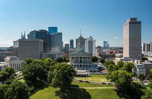 vista aérea do edifício do Capitólio estadual em nashville, tennessee foto