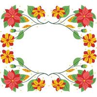 moldura floral, ilustração elegante com flores, folhas e galhos usados em vários convites, com espaço para colocar texto. foto