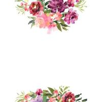 moldura floral, ilustração elegante com flores, folhas e galhos usados em vários convites, com espaço para colocar texto. foto