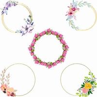 moldura floral, ilustração elegante com flores, folhas e galhos usados em vários convites, com espaço para colocar texto. foto