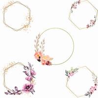 moldura floral, ilustração elegante com flores, folhas e galhos usados em vários convites, com espaço para colocar texto. foto