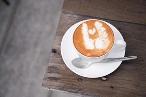 latte art café na cafeteria