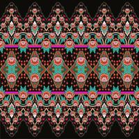 lindo padrão sem costura artesanal ikat art.folk bordado e estilo mexicano. impressão de ornamento de arte geométrica asteca. padrão de mandalas de fotos e conceito de plano de fundo.