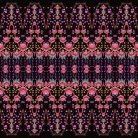 lindo padrão sem costura artesanal ikat art.folk bordado e estilo mexicano. impressão de ornamento de arte geométrica asteca. padrão de mandalas de fotos e conceito de plano de fundo.